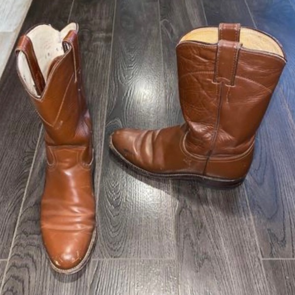 Justin Boots Shoes Justin Brown Cowboy Boots Poshmark